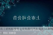 AI财讯｜好利科技终止收购嘉行汽车服务54.48%股权事项