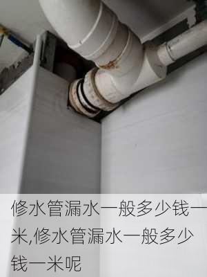 修水管漏水一般多少钱一米,修水管漏水一般多少钱一米呢